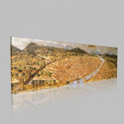 Leonardo DaVinci-Florence carte dite de la chaîne Stampa su Tela