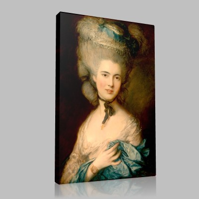 Gainsborough-Portrait of Duchess de Beaufort Stampa su Tela