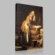 Jean-Baptiste Siméon Chardin-La Blanchisseuse, détail gauche Canvas