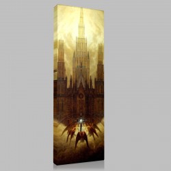 Caspar David Friedrich-La Cathédrale Stampa su Tela