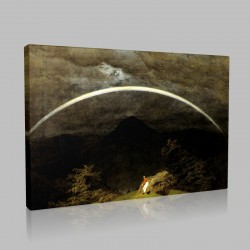 Caspar David Friedrich-Arc-en-ciel en montagne Stampa su Tela