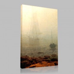 Caspar David Friedrich-Brouillard, Détail Stampa su Tela