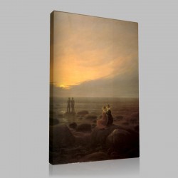 Caspar David Friedrich-Clair de lune sur la mer Stampa su Tela