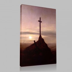 Caspar David Friedrich-Crucifix au bord de la  Baltique Stampa su Tela