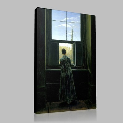 Caspar David Friedrich-Femme à la fenètre Canvas