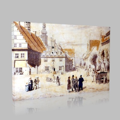 Caspar David Friedrich-La Place du marché à Greifswald Canvas