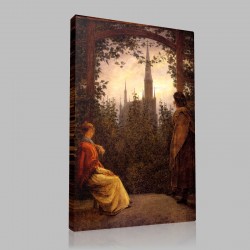 Caspar David Friedrich-La Tonnelle Stampa su Tela