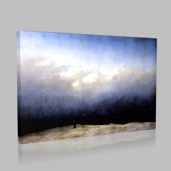 Caspar David Friedrich-Le Maine au bord de la mer Stampa su Tela