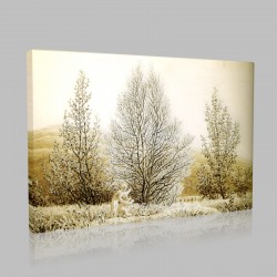 Caspar David Friedrich-Le Printemps Stampa su Tela