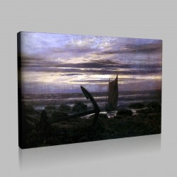 Caspar David Friedrich-Le Soir sur la Baltique (2) Stampa su Tela