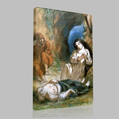 Eugène Delacroix-Esquisse pour Lélia Canvas