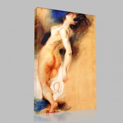Eugène Delacroix-Etude de femme nue Stampa su Tela