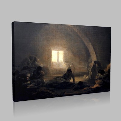 Goya-Hôpital de pestiferés Canvas