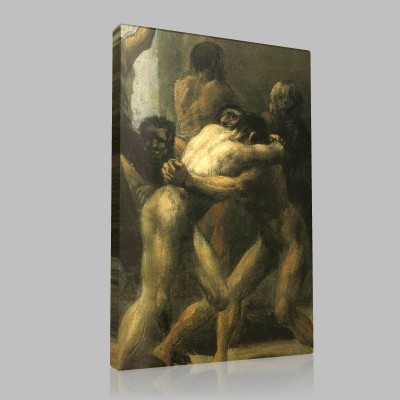 Goya-Le Préau des fous, détail Canvas