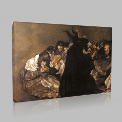 Goya-Le Sabbat, le Grand Bouc Stampa su Tela