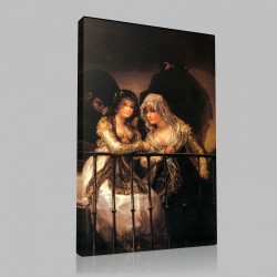 Goya-Majas au balcon Stampa su Tela