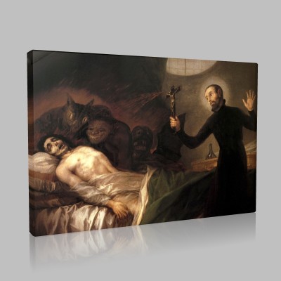 Goya-Saint François Borgia et le moribond impénitent Canvas