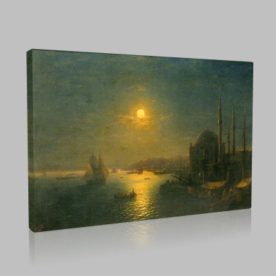 Aivazovsky-Moonlight View of the Bosphorus Canvas