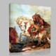 Eugène Delacroix-Attila suivi de ses hordes barbares foule aux pieds l'Italiee t les Arts Canvas