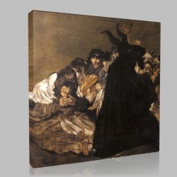 Goya-e Sabbat, le Grand Bouc détail Stampa su Tela
