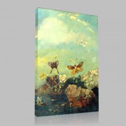 Odilon Redon-Butterflies Stampa su Tela