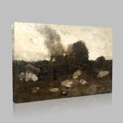 Odilon Redon-Landscape at Daybreak Stampa su Tela