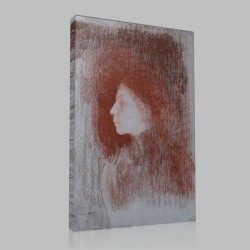 Odilon Redon-Portrait of a Young From Left Stampa su Tela