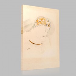 Odilon Redon-Profile of a Woman Stampa su Tela