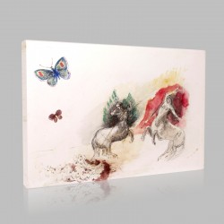 Odilon Redon-The Battle of Centaurs Stampa su Tela