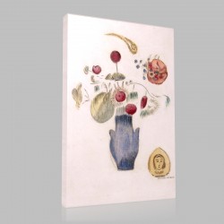 Odilon Redon-The Blue Vase Stampa su Tela