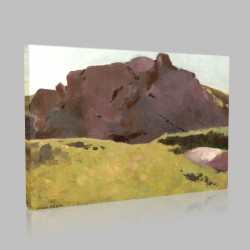 Odilon Redon-The Rocky Slope Stampa su Tela