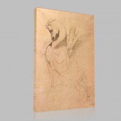 Odilon Redon-Winged Horseman Stampa su Tela