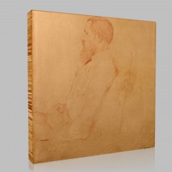 Odilon Redon-Portrait of Arthur Fontaine Stampa su Tela