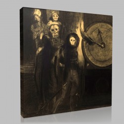 Odilon Redon-The Masque of the Red Death Stampa su Tela