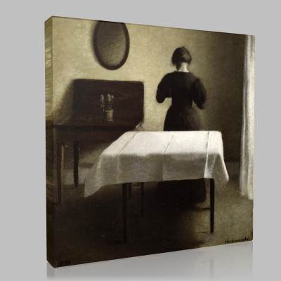 Vilhelm Hammershoi-1898 Stampa su Tela