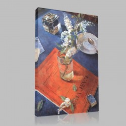 Kuzma Sergeevich Petrov Vodkin-Bird cherry in a glass Stampa su Tela