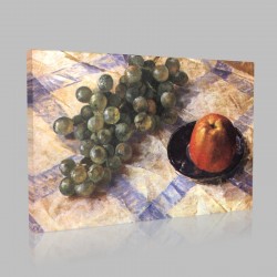 Kuzma Sergeevich Petrov Vodkin-Naturmort,Grape and Apple Stampa su Tela