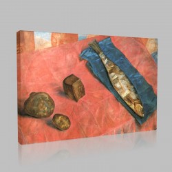 Kuzma Sergeevich Petrov Vodkin-Still-life with a Herring Stampa su Tela