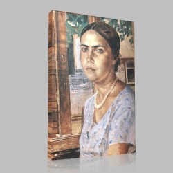 Kuzma Sergeevich Petrov Vodkin-The Girl at the Window Stampa su Tela