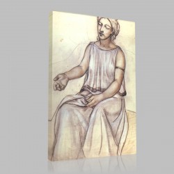 Kuzma Sergeevich Petrov Vodkin-The Woman in a Tunic Stampa su Tela