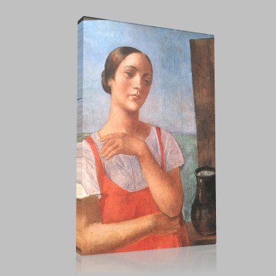 Kuzma Sergeevich Petrov Vodkin-The girl in summerdress Canvas