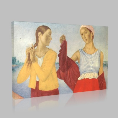 Kuzma Sergeevich Petrov Vodkin-Two Girls Canvas