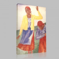 Kuzma Sergeevich Petrov Vodkin-Two Negro Stampa su Tela