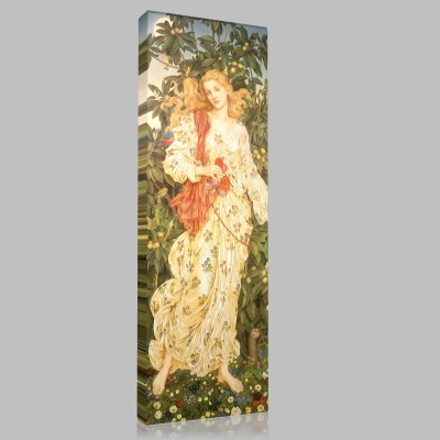 Evelyn De Morgan-Flora, the Goddess of Blossoms and Flower Canvas