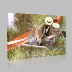 John Singer Sargent-Paul Helleu Sketching With His Wife Stampa su Tela