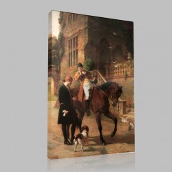 Samuel Edmund Waller-The Challenge Stampa su Tela