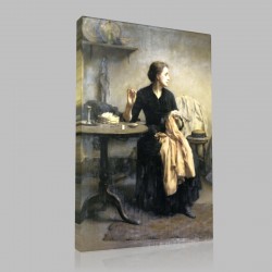 Thomas Benjamin Kennington-View of Orphanage Stampa su Tela