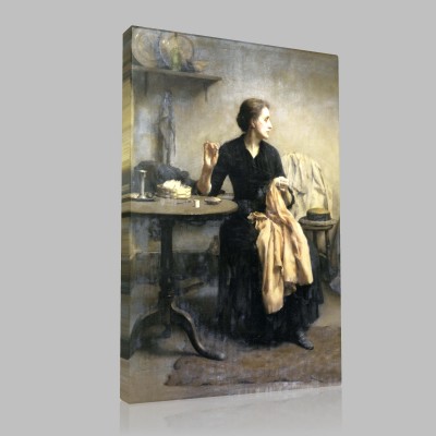 Thomas Benjamin Kennington-View of Orphanage Stampa su Tela